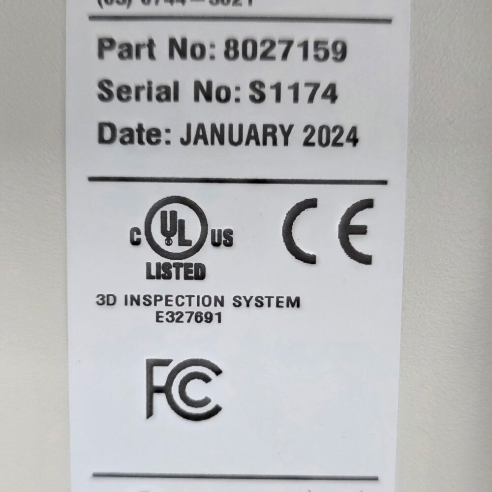 Post-Reflow AOI Name Plate
