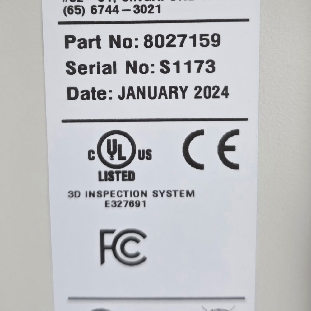Pre-Reflow AOI Name Plate
